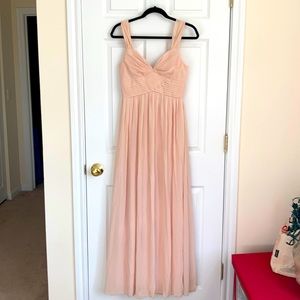 Lulu’s medium blush bridesmaids dress worn once